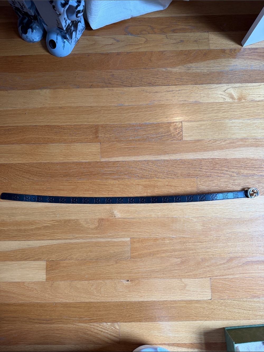 Kids Black and Silver Gucci Belt size Kids Large (comes with box and dust bag)